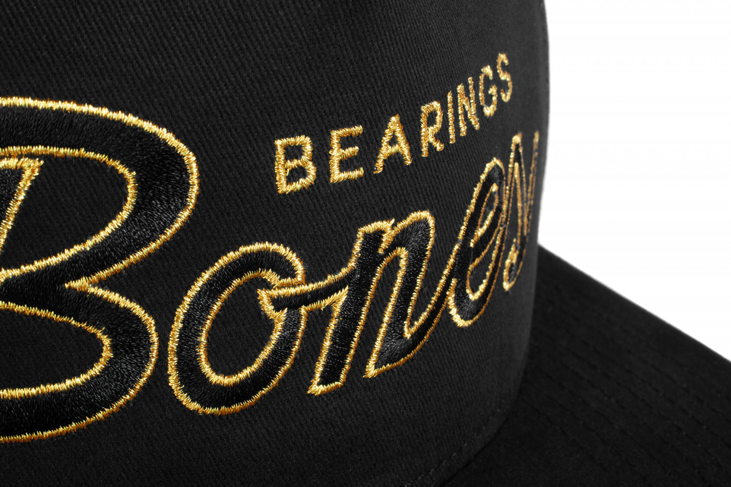 Bones Bearings Script Cap Black Photo #1 - Photo Gallery - Bones Bearings