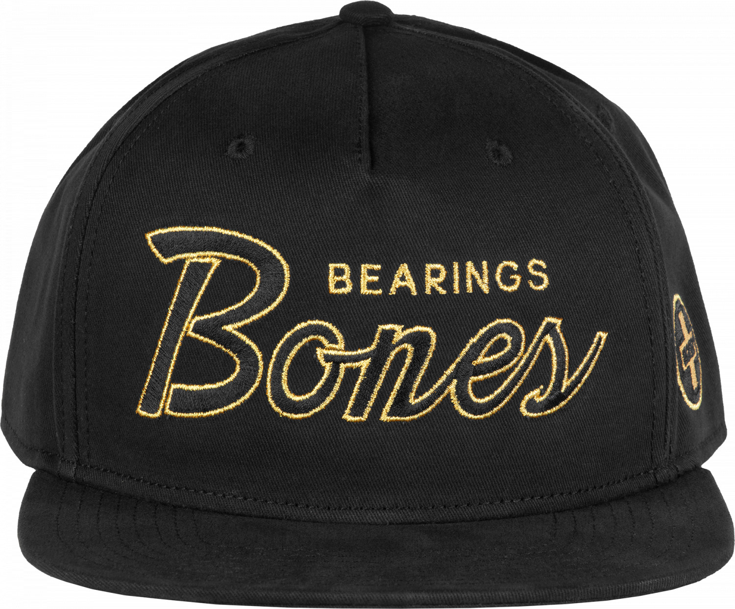 Bones Bearings Script Cap Black Photo #1 - Photo Gallery - Bones Bearings