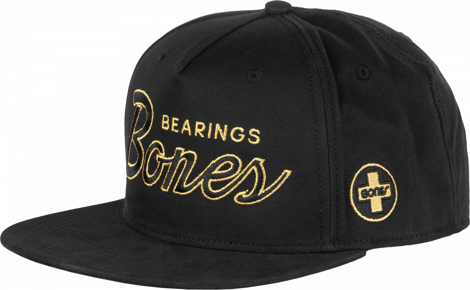 Bones Bearings Script Cap Black Photo #1 - Photo Gallery - Bones Bearings