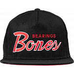 Bones Bearings Corduroy Snapback Cap Black
