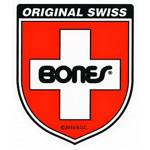 Bones Swiss Bearing Shield Sticker Medium single