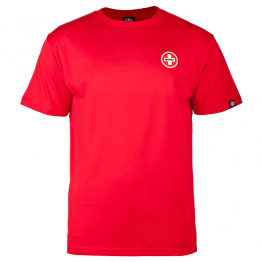 Bones® Bearings Small Swiss Logo T-Shirt - Red