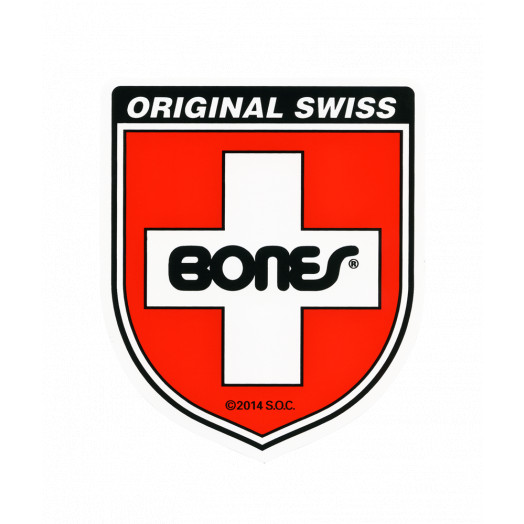 Bones Swiss Bearing Shield Sticker Small single