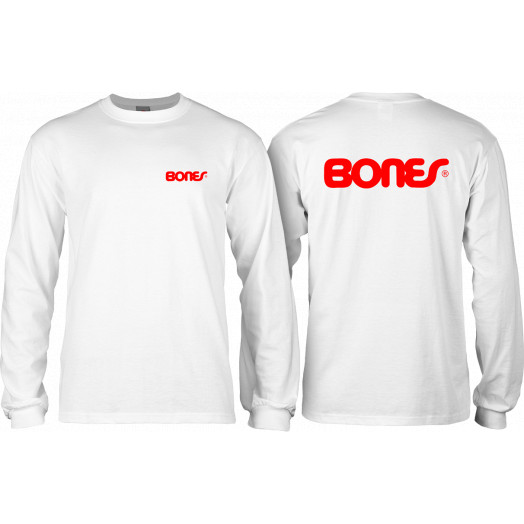 Bones Bearings Swiss Text L/S Shirt White