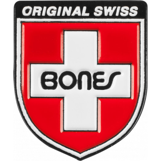 Bones Bearings Swiss Shield Lapel Pin