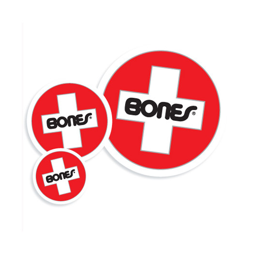skate board sk8 new Bones Swiss Bearings Skateboard Sticker Sheet 15 Stickers 