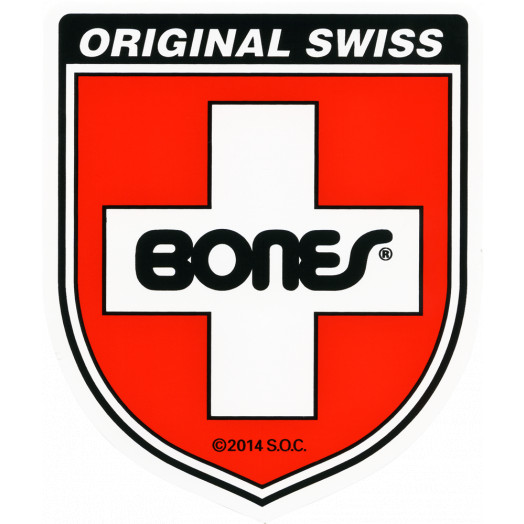 Bones Swiss Bearing Shield Sticker Medium 20pk