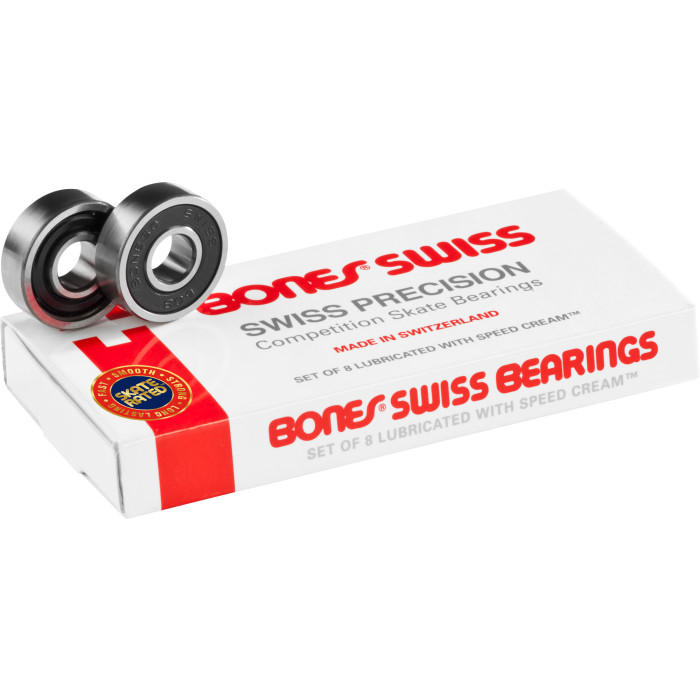 BONES SWISS SKATEBOARD BEARINGS ベアリング Bones® Swiss Skateboard Bearings 8 pack - Bones Bearings