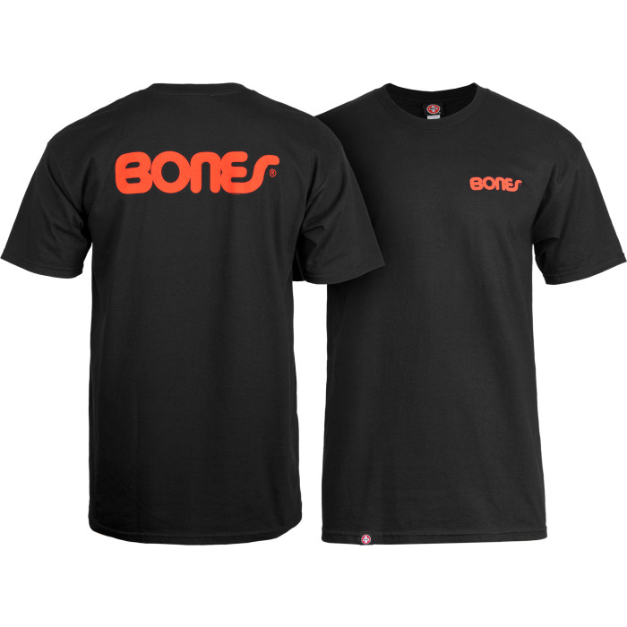 Bones® Bearings Swiss Text T-Shirt - Black - Bones Bearings